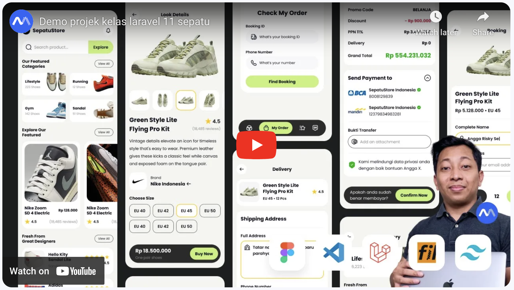 Kelas Online Laravel 11, Filament, Service Repository Pattern